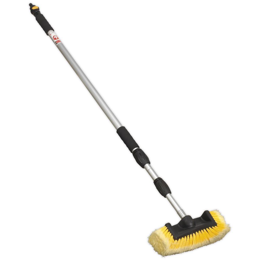 Sealey Telescopic Flo-Thru Wash Brush for Hose Pipes