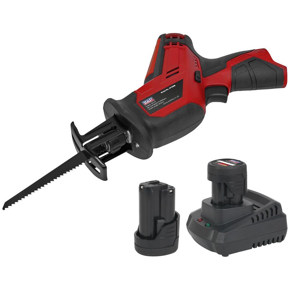 Sealey CP1208 12v Cordless Reciprocating Saw 2 x 1.5ah Li-ion Battery Charger Bag