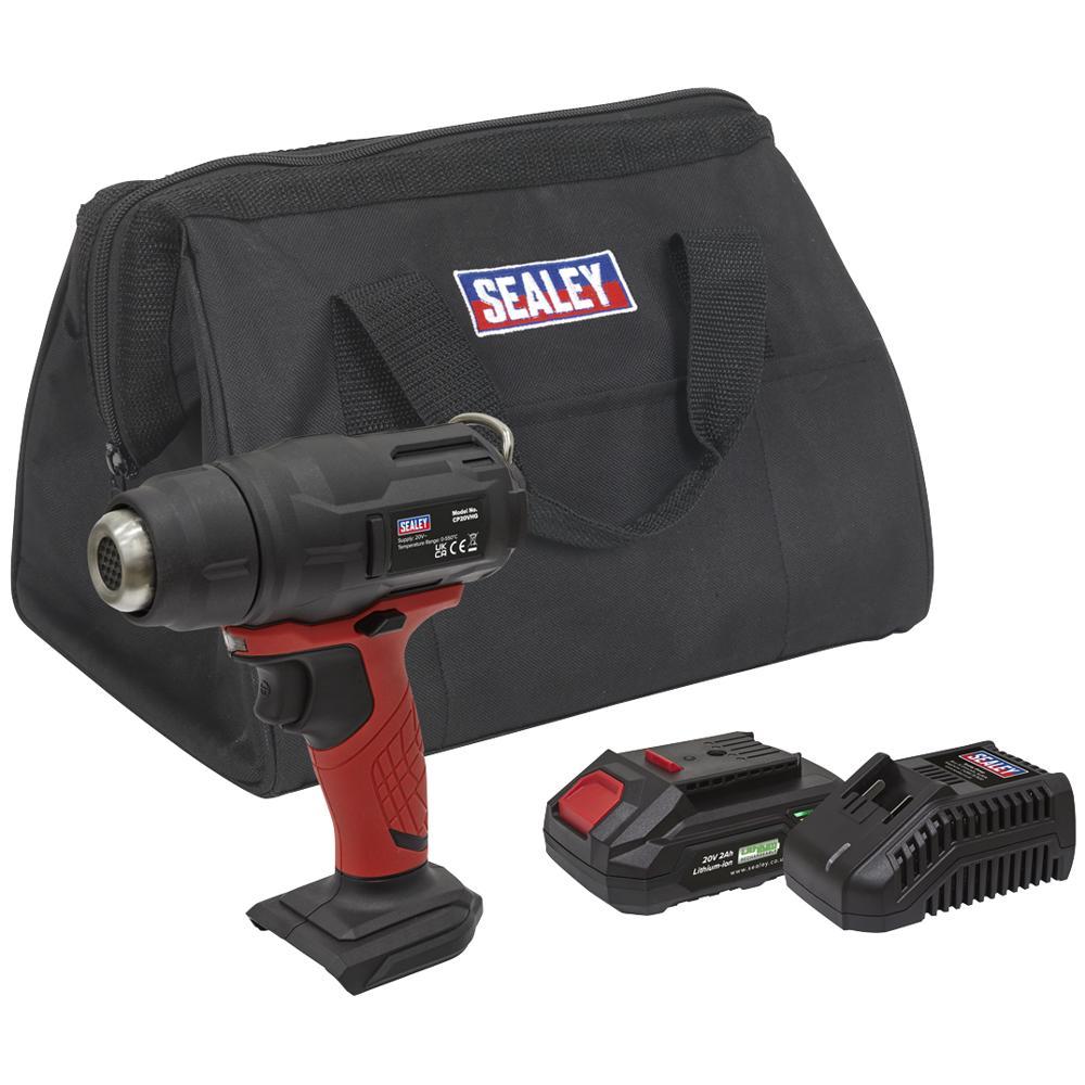 Sealey CP20VHG 20v Cordless Hot Air Heat Gun 1 x 4ah Li-ion Battery Charger Bag