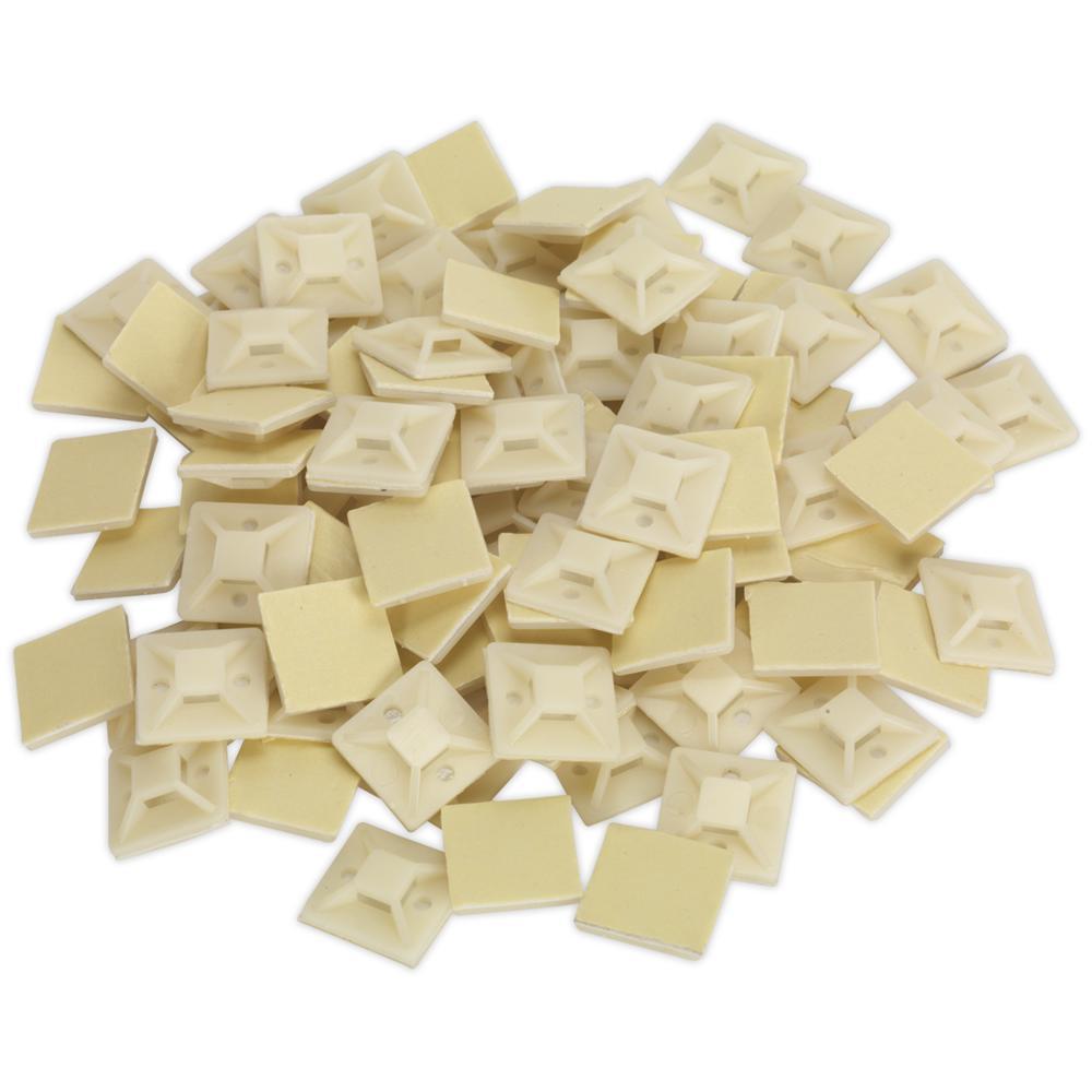 Sealey Self Adhesive Cable Tie Mounts White