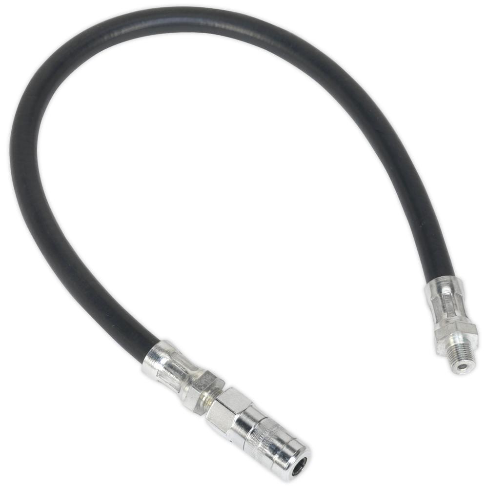 Sealey 1/8" BSP Flexible Rubber Delivery Hose and 4 Jaw Connector for Grease Guns