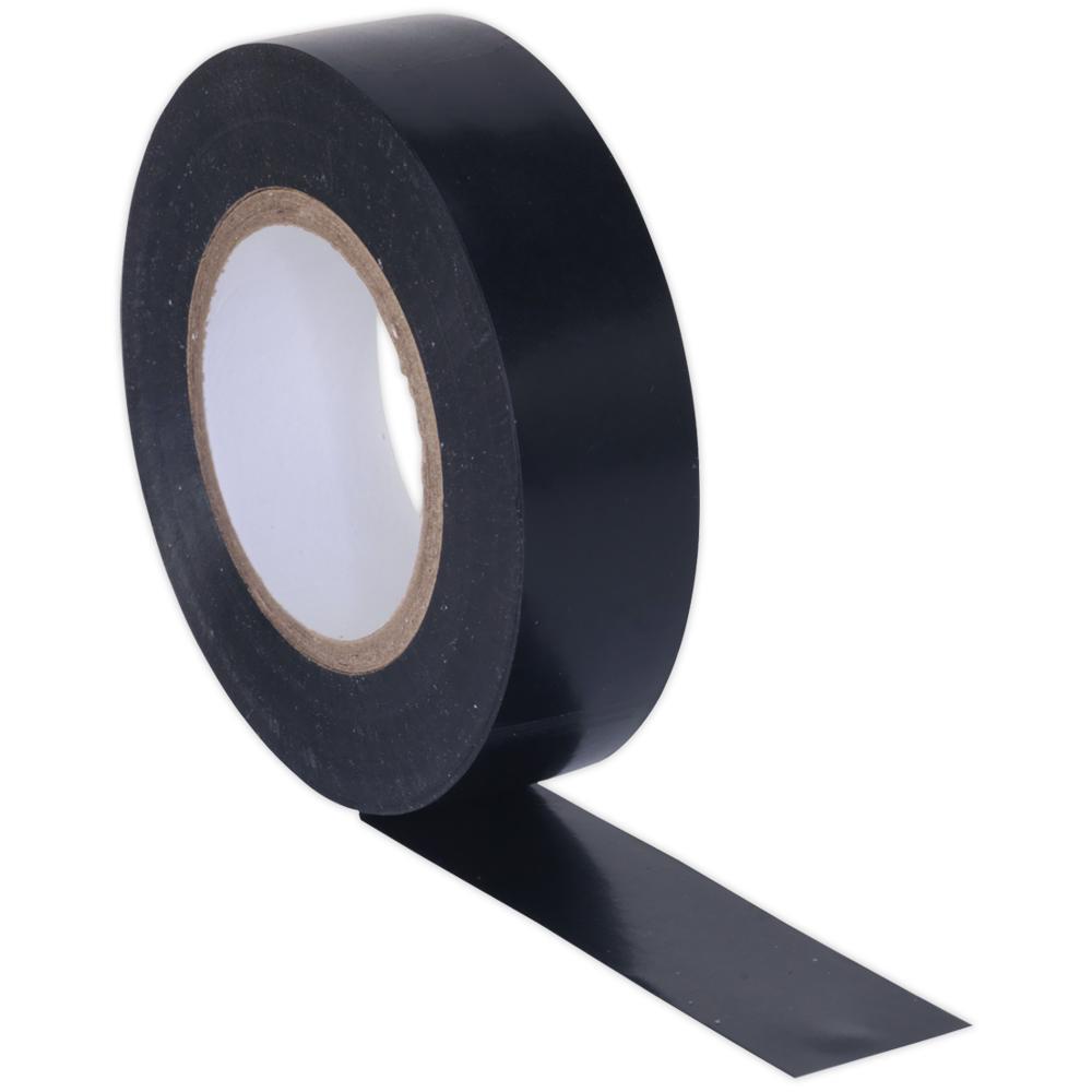 Sealey PVC Insulating Tape Pack Of 10 Black 19mm 20m