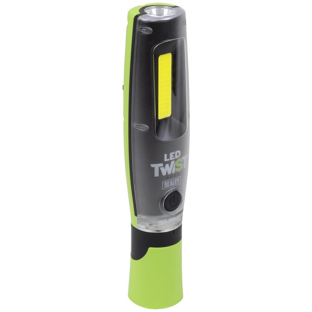 Sealey Rechargeable 20W COB LED Twist Magnetic Inspection Lamp Green