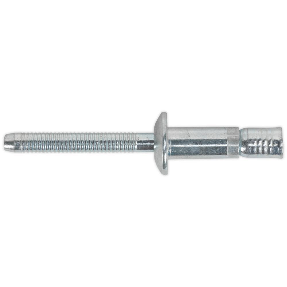 Sealey Zinc Plated Steel Structural Rivets 6.3mm 32mm Pack of 100