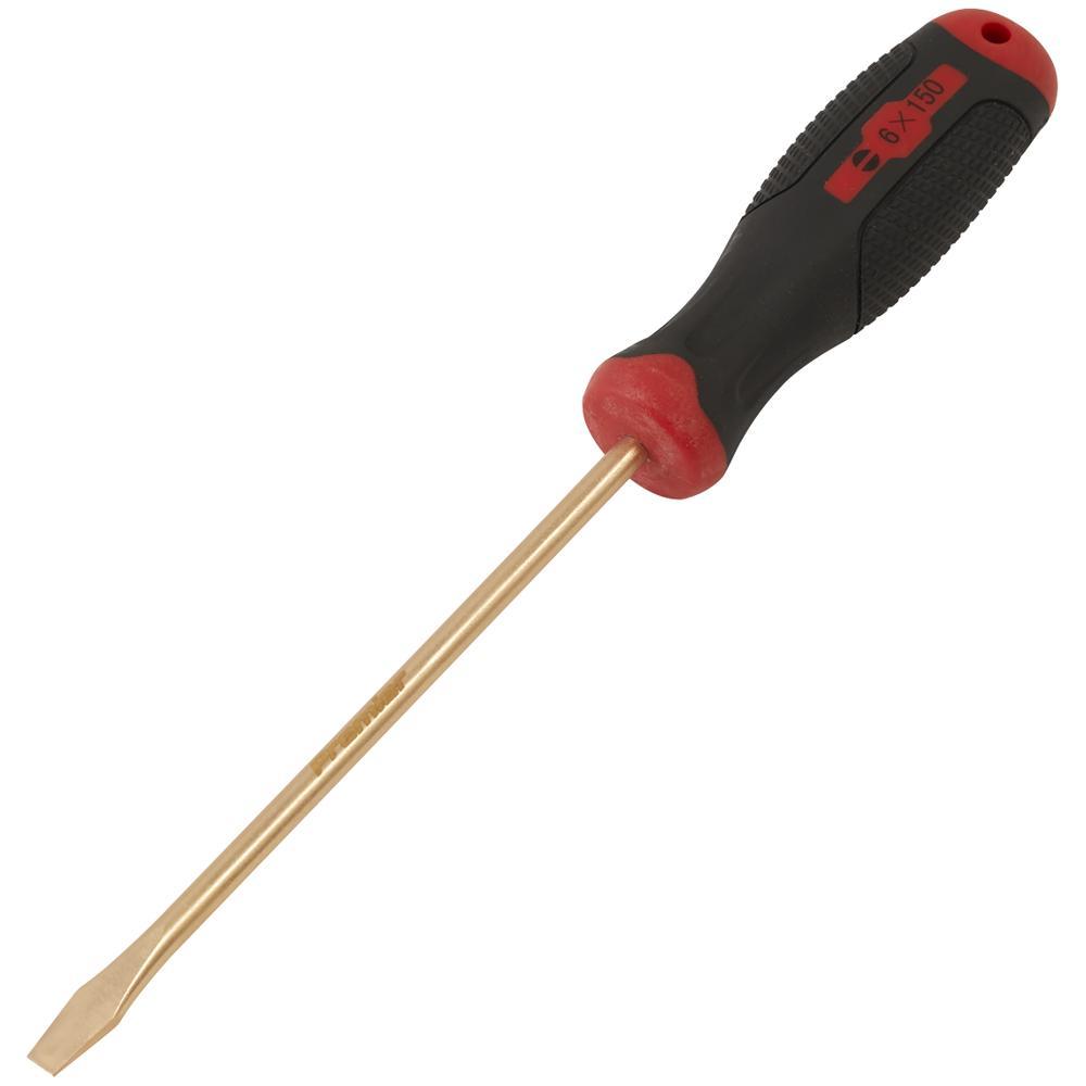 Sealey Non Sparking Slotted Screwdriver 6mm 150mm