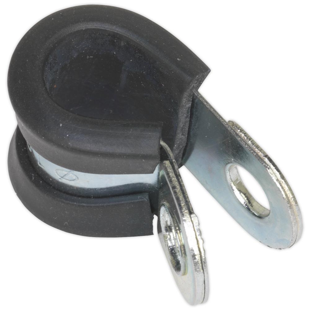 Sealey Pipe Clip Rubber Lined 10mm Pack of 25