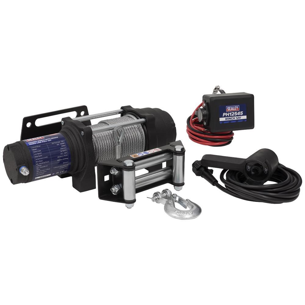 Sealey PH12545 12v Geared Winch with Brake