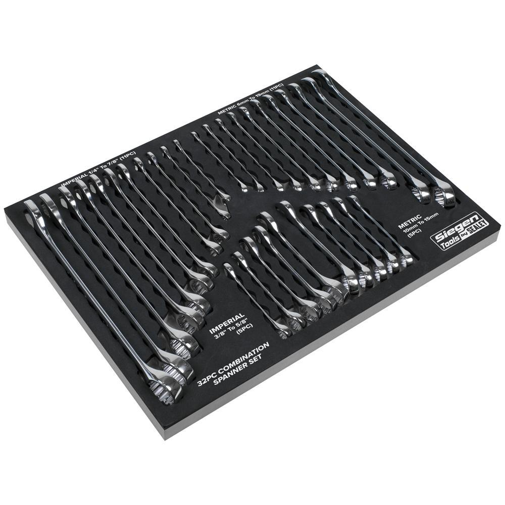 Siegen 32 Piece Combination Spanner Set Metric and Imperial