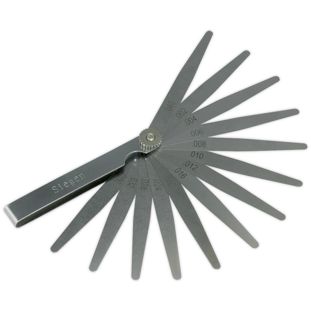 Siegen 13 Blade Feeler Gauge Imperial