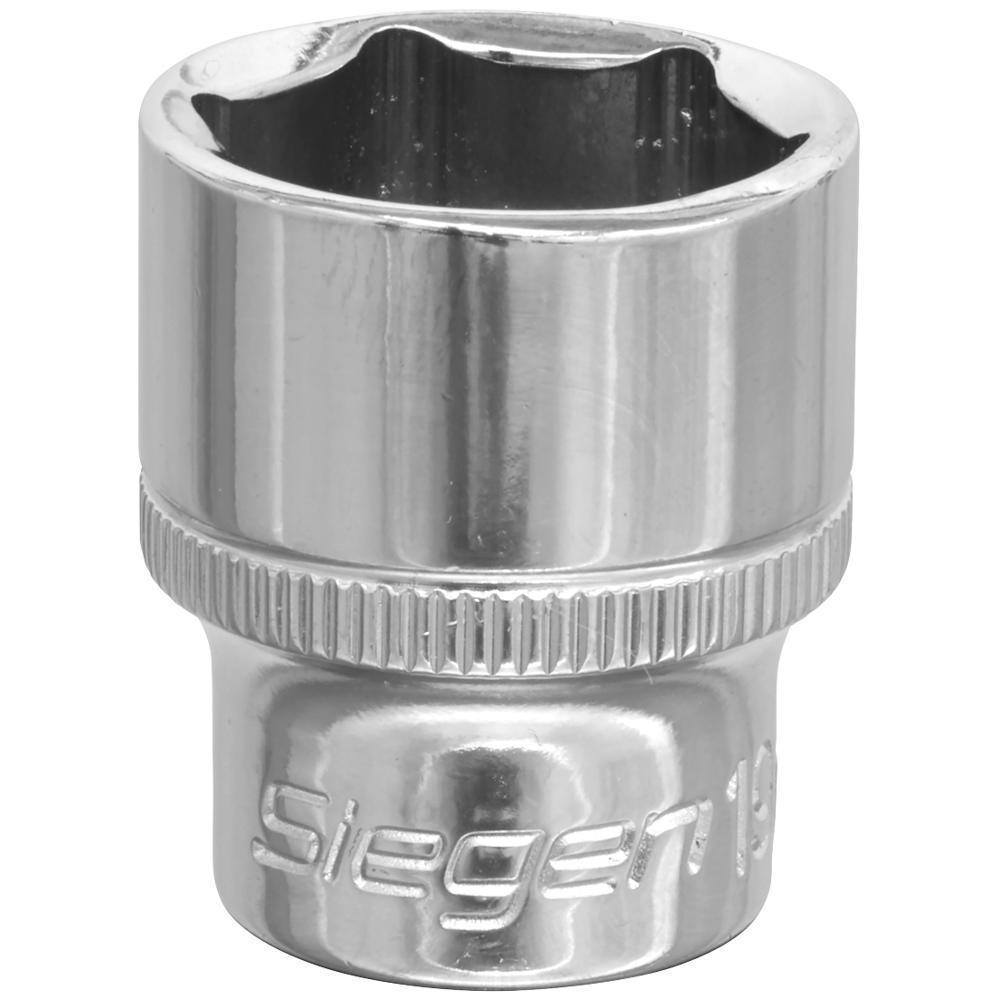 Siegen 3/8" Drive Hexagon WallDrive Socket Metric 3/8" 19mm