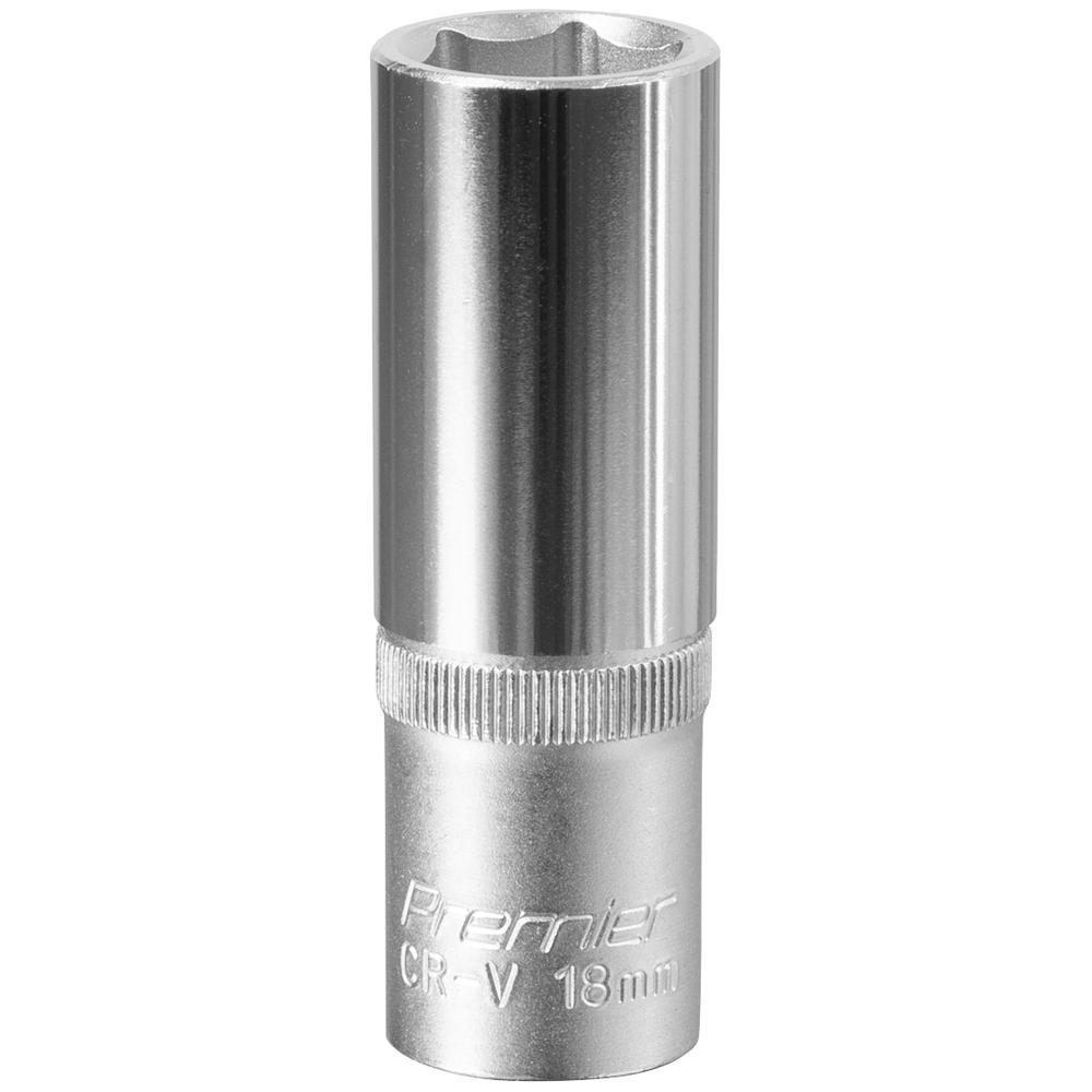 Sealey 1/2" Drive Deep Hexagon WallDrive Socket Metric 1/2" 18mm