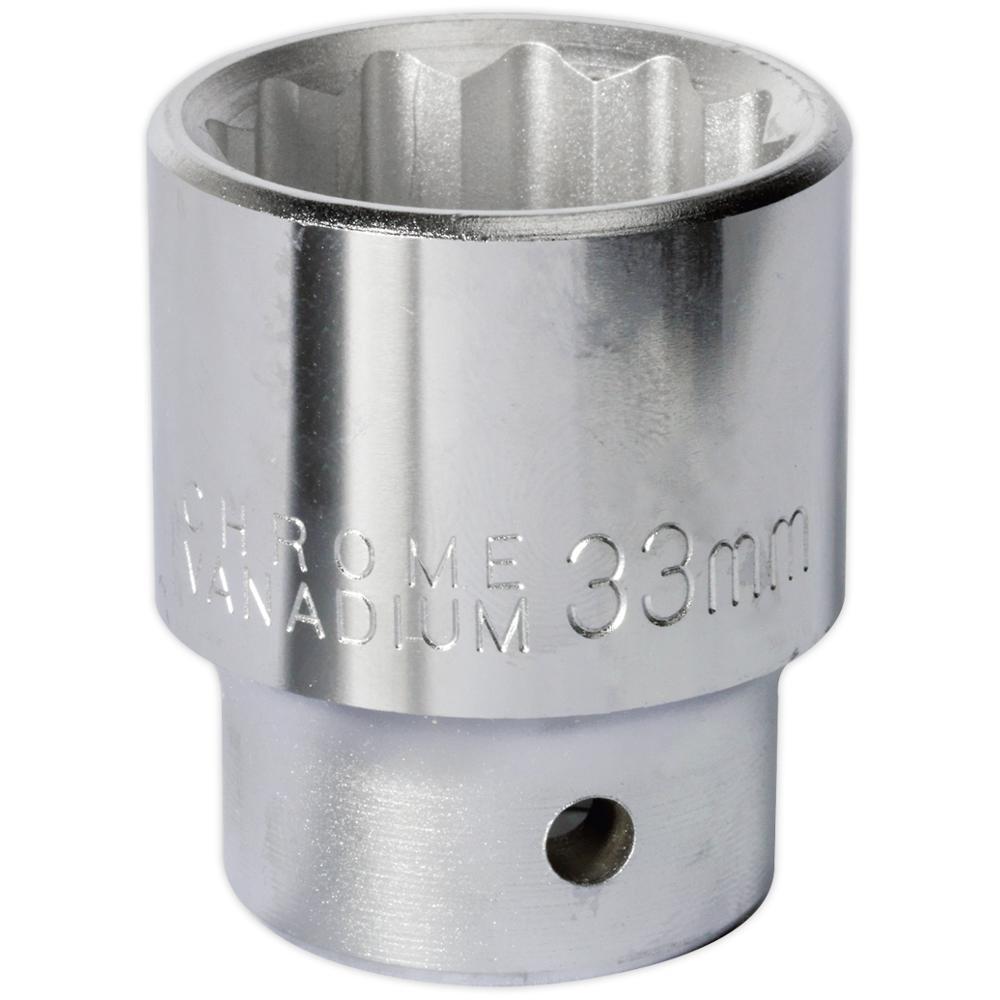 Sealey 3/4" Drive Bi Hexagon WallDrive Socket Metric 3/4" 33mm