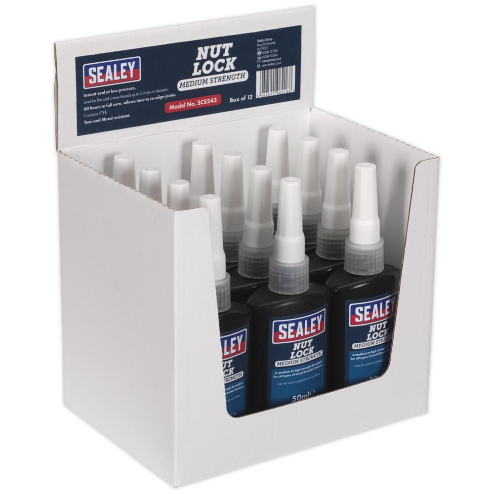 Sealey Medium Strength Nut Lock 50ml Pack of 12