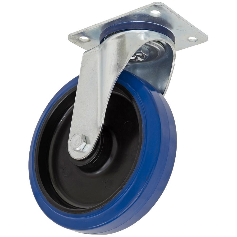 Sealey Heavy-Duty Blue Elastic Rubber Swivel Castor Wheel 125mm