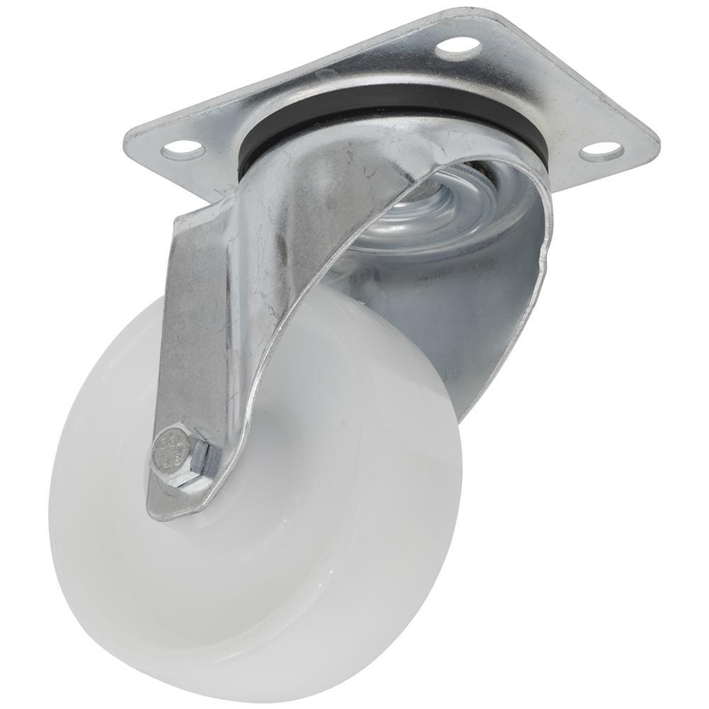 Sealey Swivel Plate Castor White Polyamide 100mm