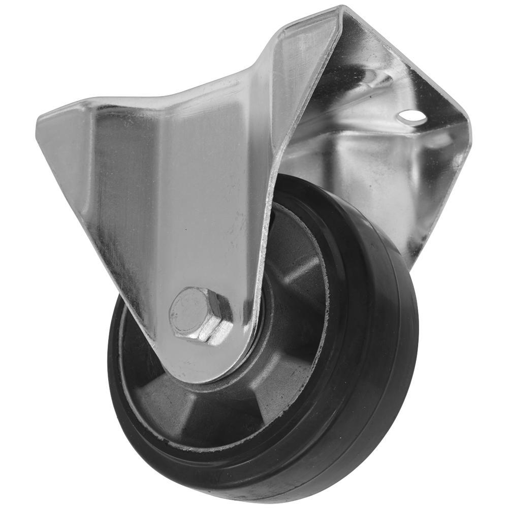Sealey Heavy Duty Rubber Fixed Plate Castor Wheel 125mm