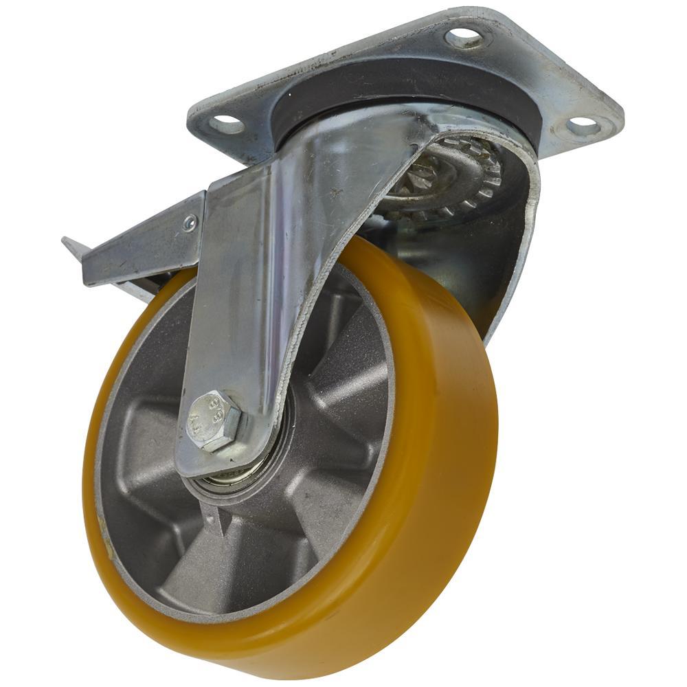 Sealey Swivel Plate Total Lock Castor Polyurethane 160mm