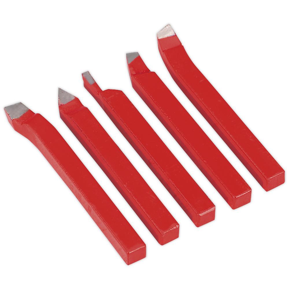 Sealey 5 Piece 8mm Square HSS Cutter Set for Metal Lathes