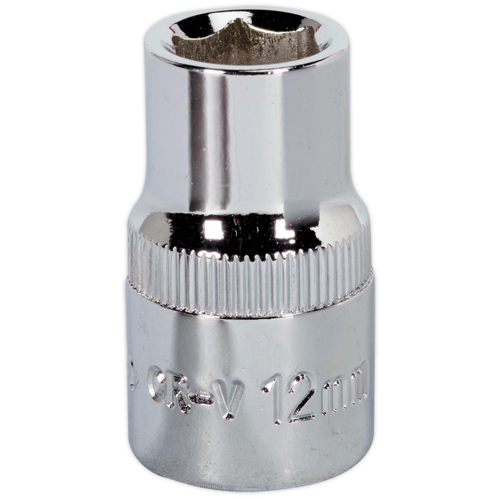 Sealey 1/2" Drive Hexagon WallDrive Socket Metric 1/2" 12mm