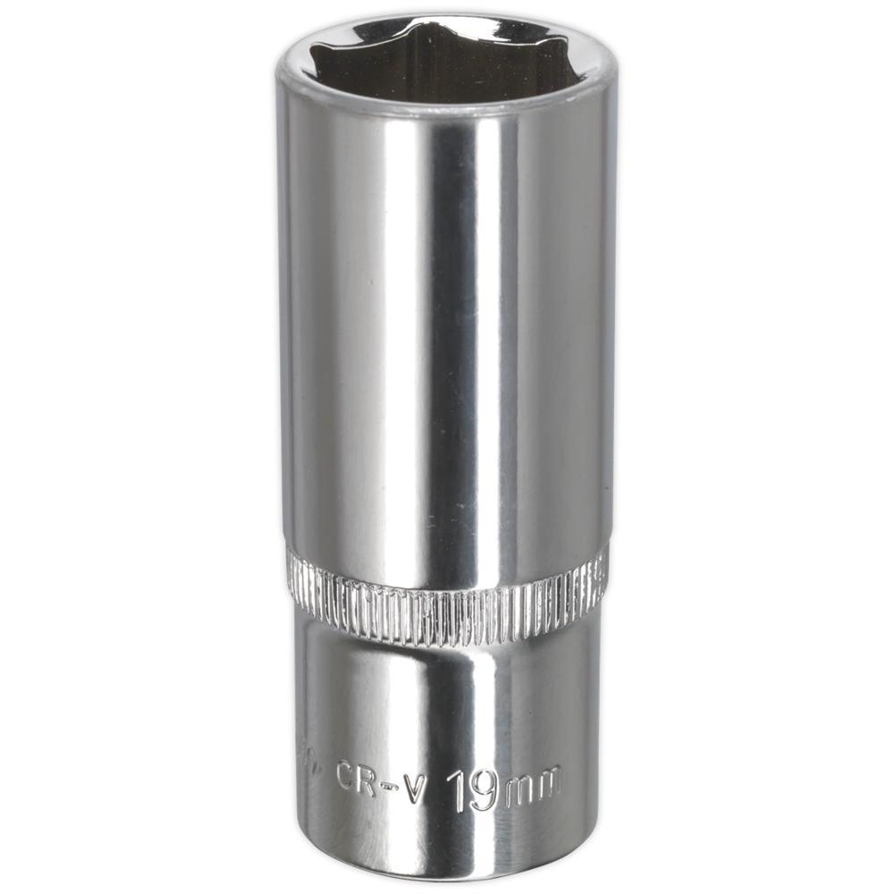Sealey 3/8" Drive Polished Deep Hexagon WallDrive Socket Metric