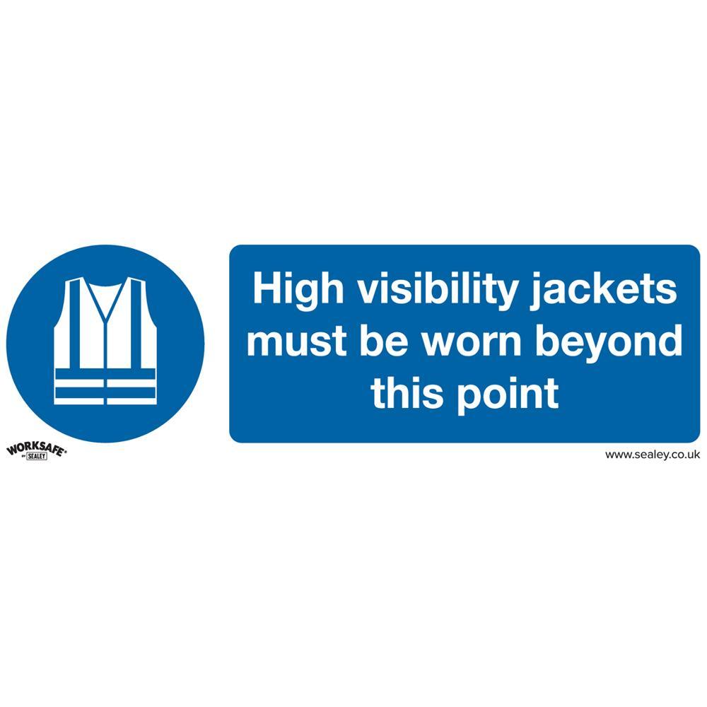 Sealey Self Adhesive Vinyl High Visibility Jackets Sign Pack of 10 300mm 100mm Standard