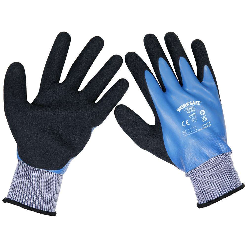 Sealey Worksafe Waterproof Latex Gloves