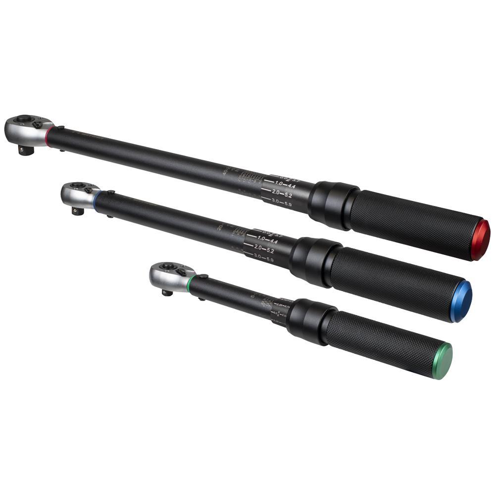 Sealey Premier 3 Piece Micrometer Style Torque Wrench Set Combination 5Nm - 220Nm