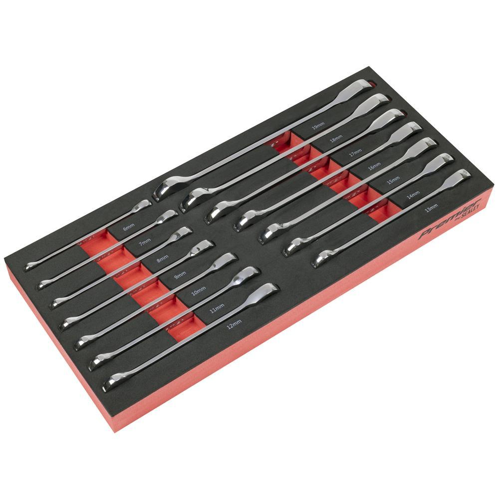 Sealey Premier 14 Piece Ratchet Spanner Set in Module Tray