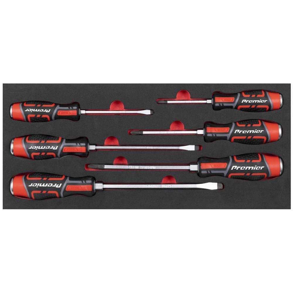 Sealey Premier 6 Piece Hammer Thru Screwdriver Set in Module Tray