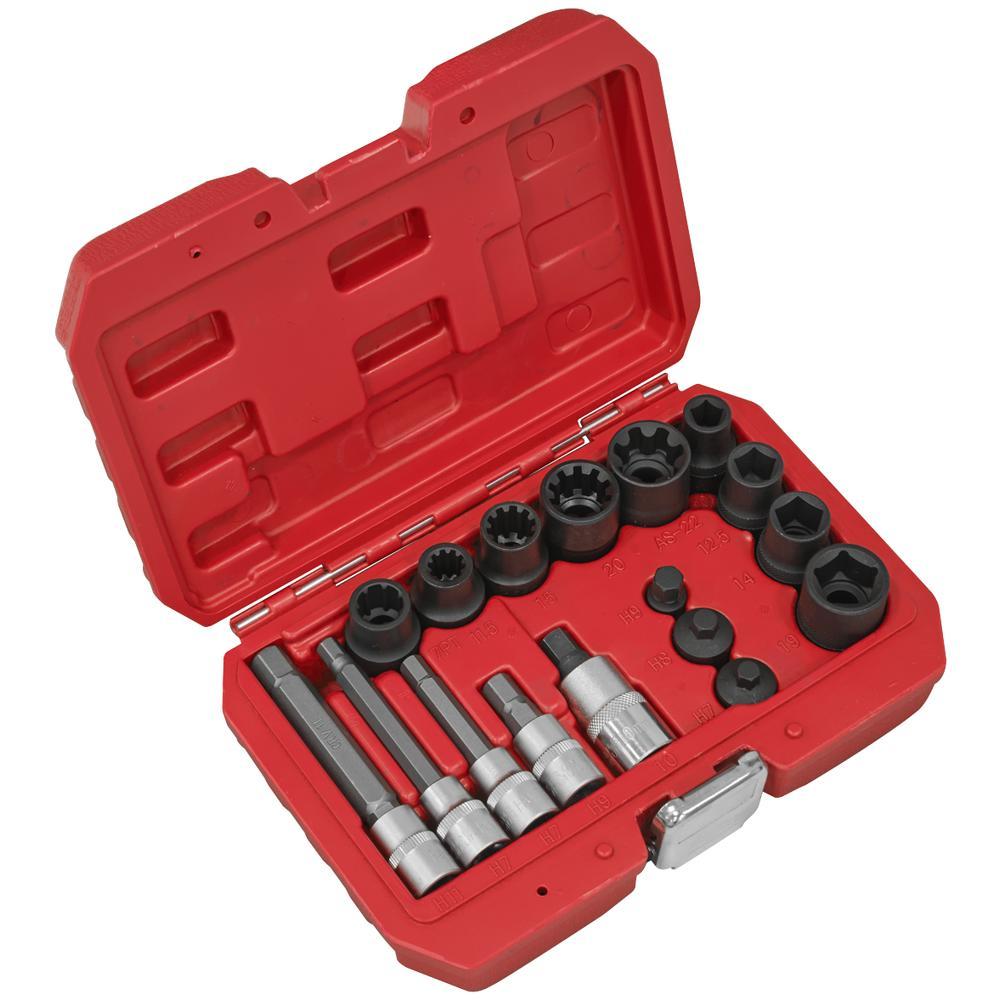 Sealey 11 Piece Combination Drive Brake Caliper Socket Set Combination