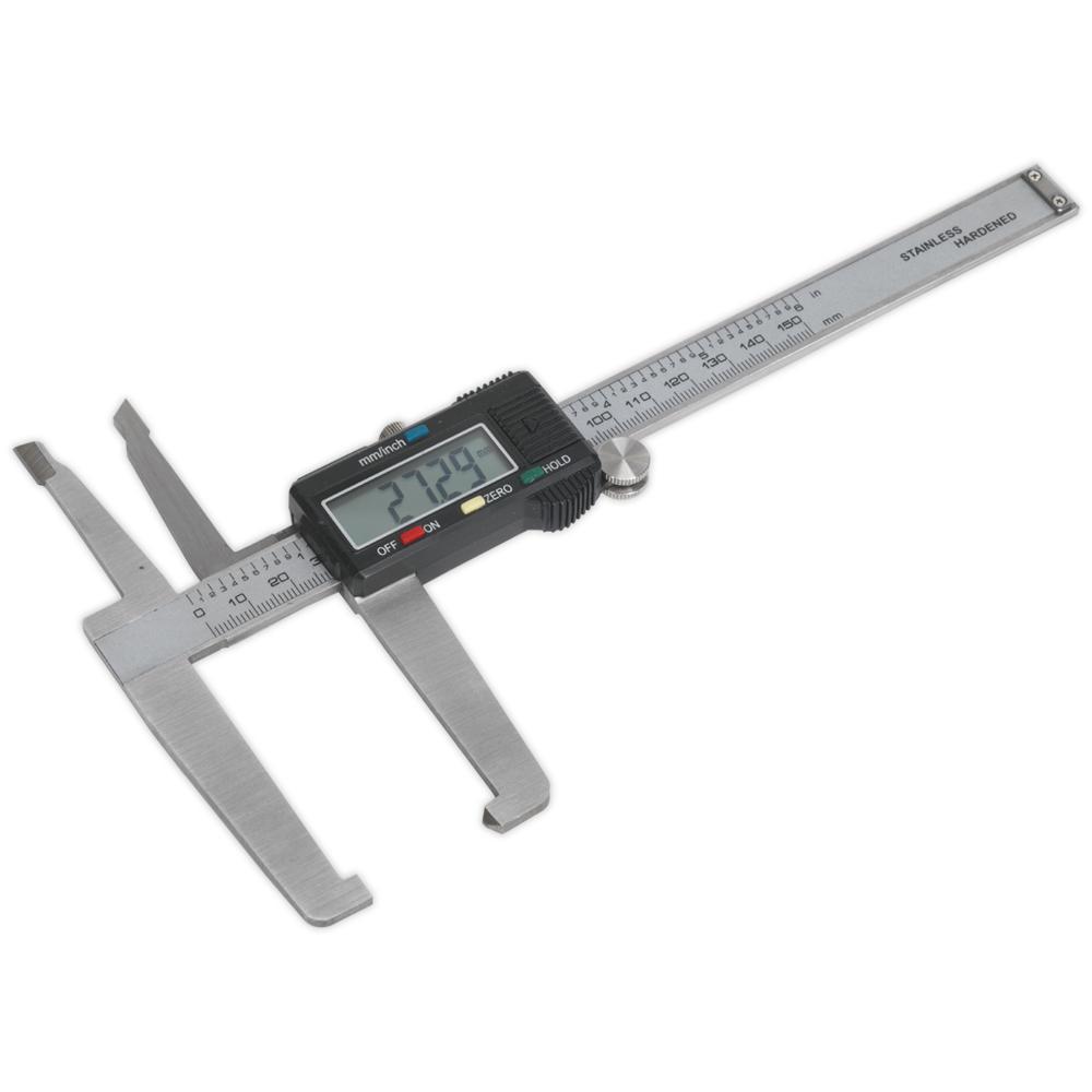 Sealey Digital Brake Disc and Drum Caliper 150mm