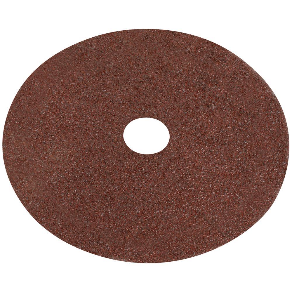 Sealey Aluminium Oxide Fibre Backed Sanding Disc 100mm 24g Pack of 25