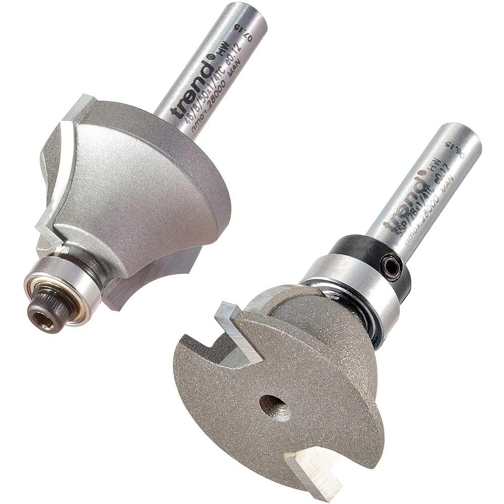 Trend Glazing Bar Scribe/Profile Router Cutter Set 31mm 17mm 1/4"