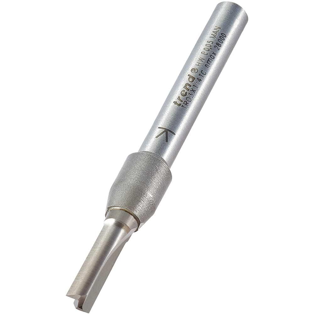 Trend Two Flute PTFE Coated Non Stick Router Cutter 5mm 16mm 1/4"