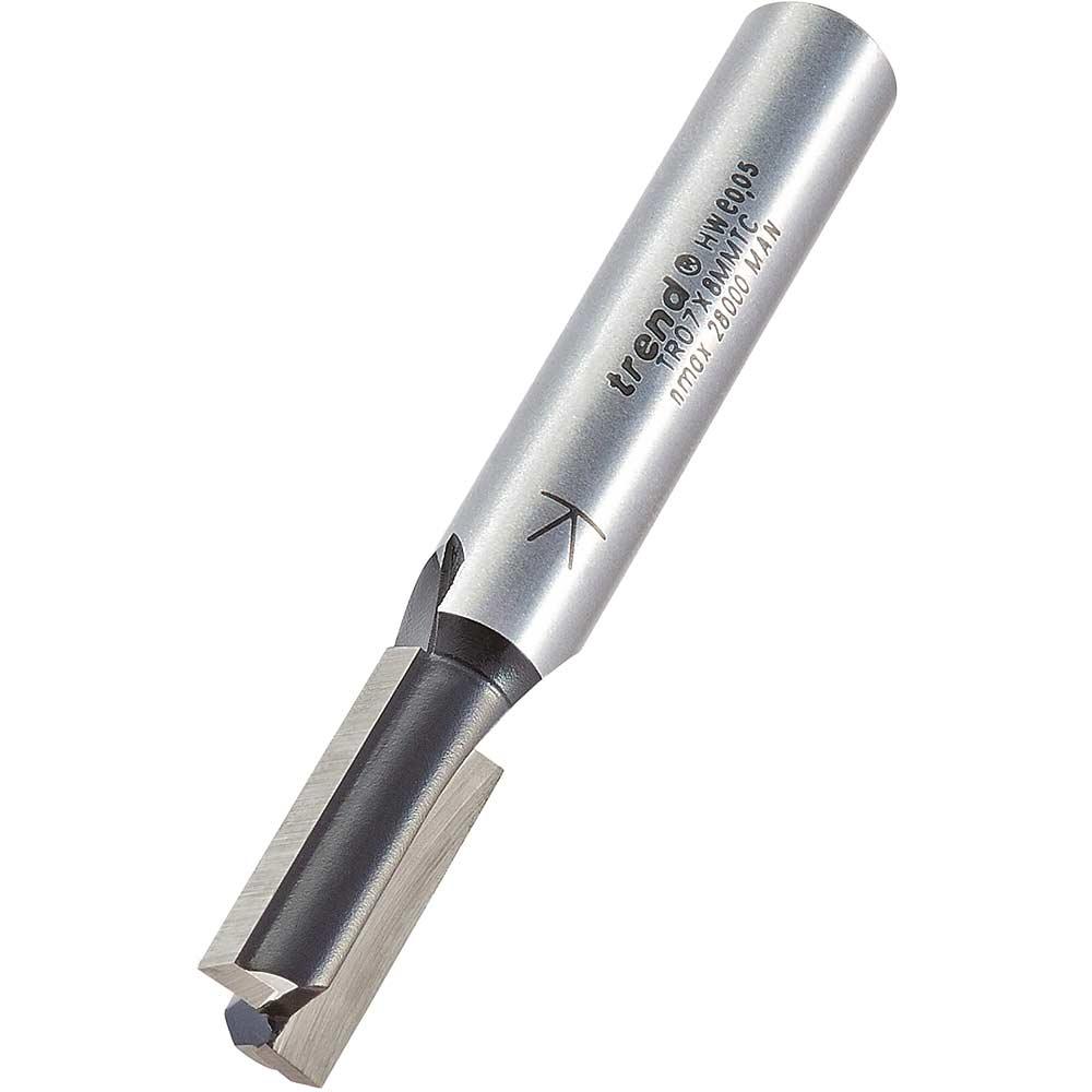 Trend Two Flute PTFE Coated Non Stick Router Cutter 8mm 19mm 8mm