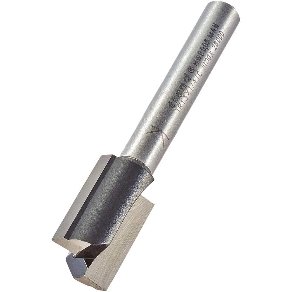 Trend Two Flute PTFE Coated Non Stick Router Cutter 12.7mm 19mm 1/4"