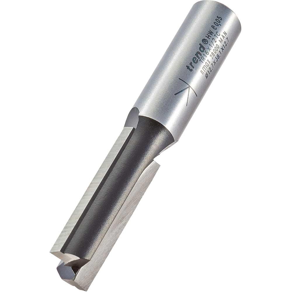 Trend Two Flute PTFE Coated Non Stick Router Cutter 12.7mm 38mm 1/2"