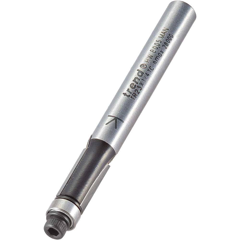 Trend TRADE Bearing Guided Trimmer Router Cutter 6.35MM 12.7mm 1/4"