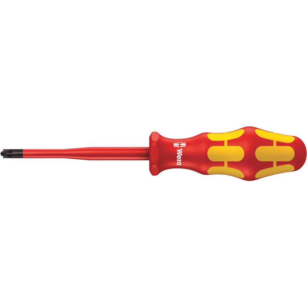 Wera Kraftform Plus VDE Slimline Pozi PZS Screwdriver PZS1 80mm