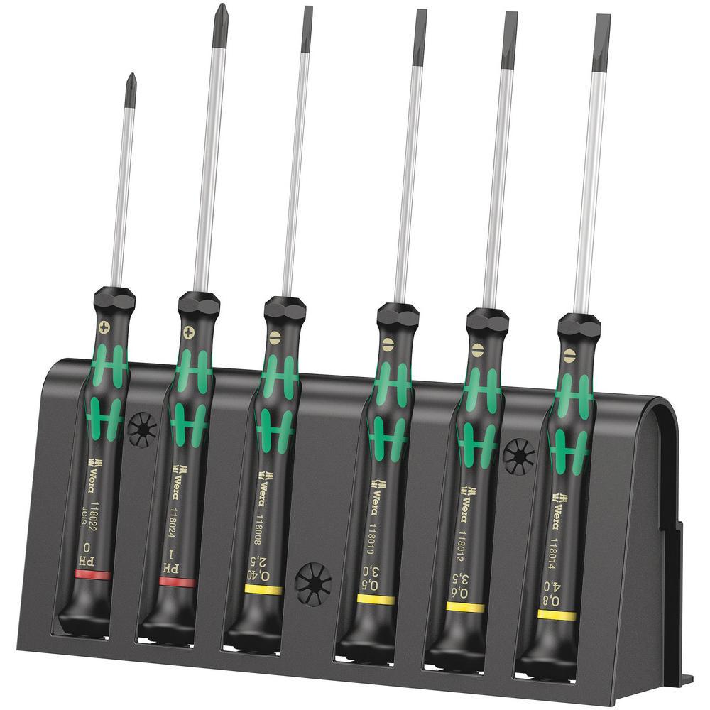 Wera 6 Piece 2035/6 B Kraftform Micro Screwdriver Set