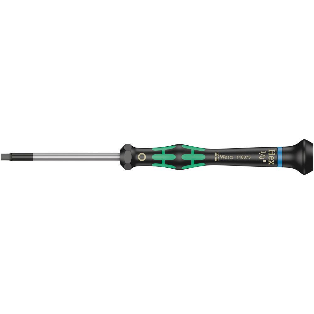 Wera Kraftform 2054 Hex Micro Screwdriver Imperial 1/8" 60mm
