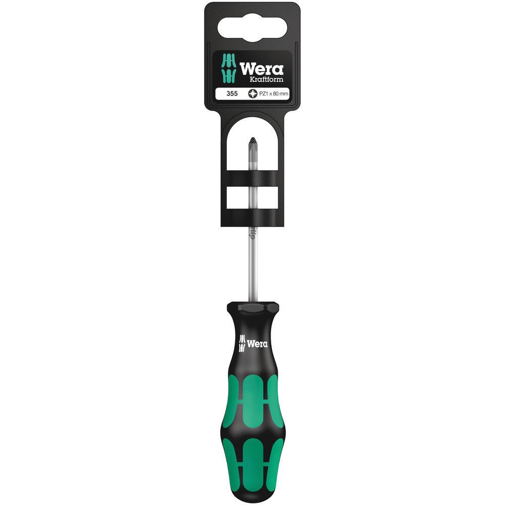 Wera 355 PZ SB Kraftform Plus Pozi Screwdriver PZ1 80mm