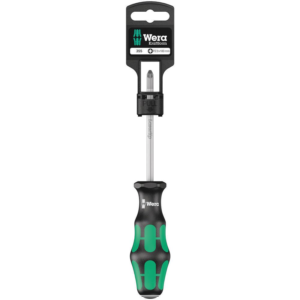 Wera 355 PZ SB Kraftform Plus Pozi Screwdriver PZ2 100mm
