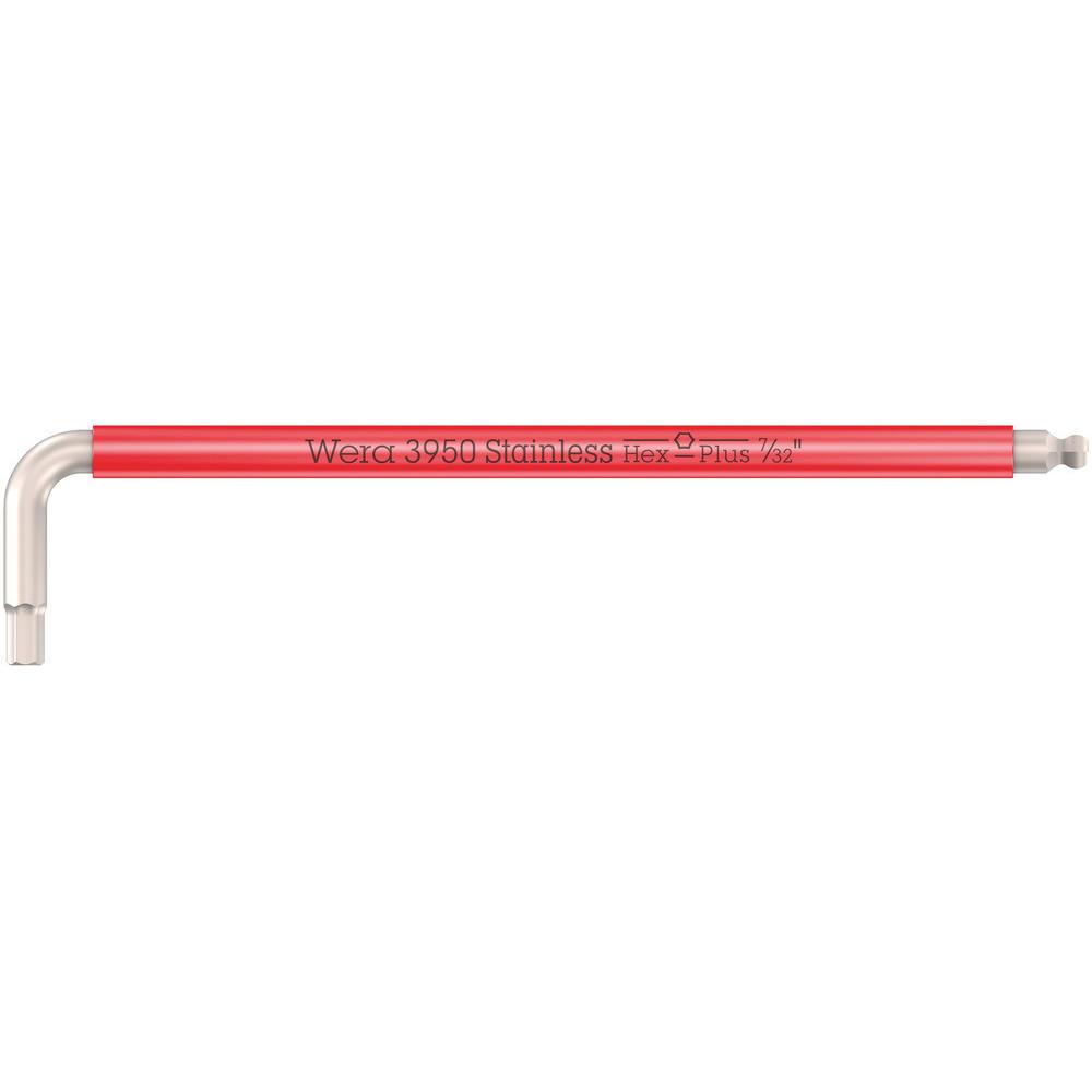 Wera 3950 SPKL Stainless Steel Multicolour Hex Key Imperial 7/32"