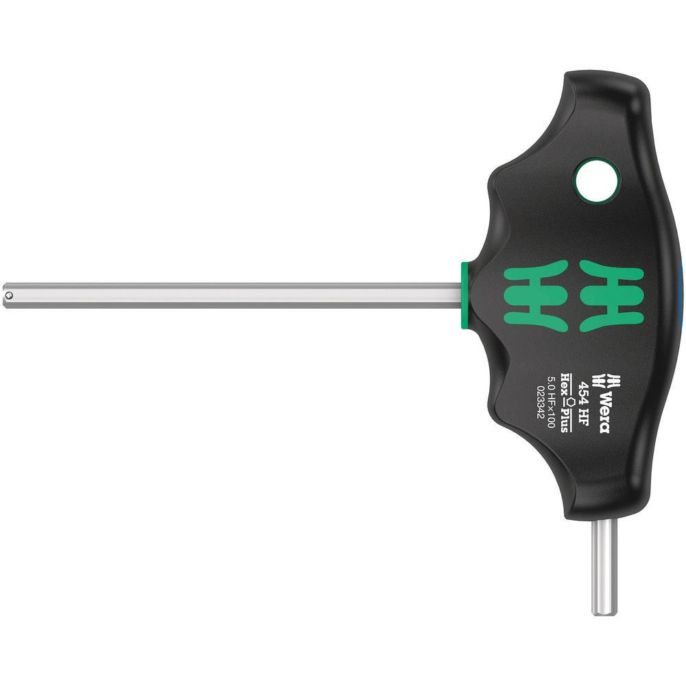 Wera 454 HF Holding Function T Handle Hex Plus Screwdriver 5mm 100mm