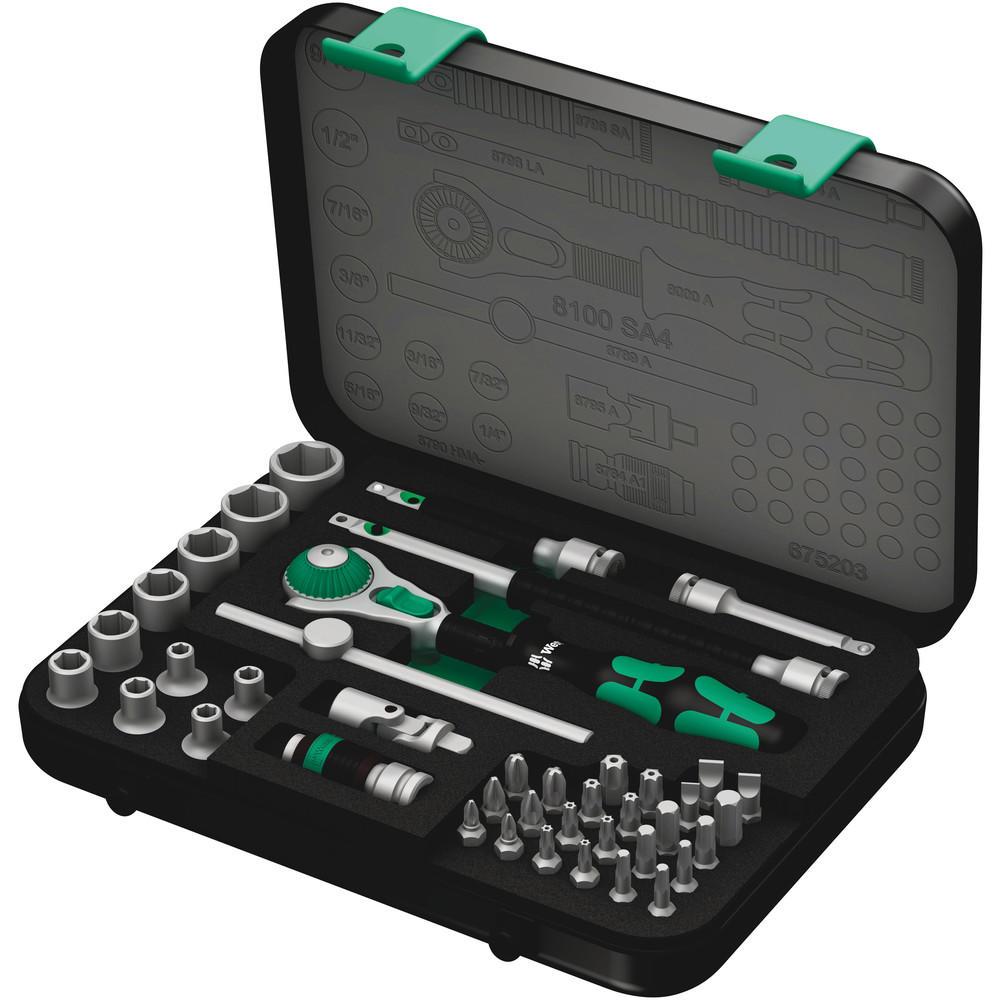 Wera 8100 SA4 Zyklop 41 Piece 1/4" Drive Socket Set 1/4"