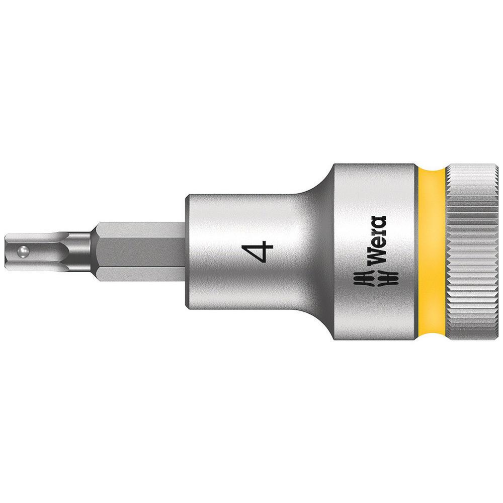 Wera 8740C HF Zyklop 1/2" Drive Hexagon Socket Bit Metric 1/2" 4mm