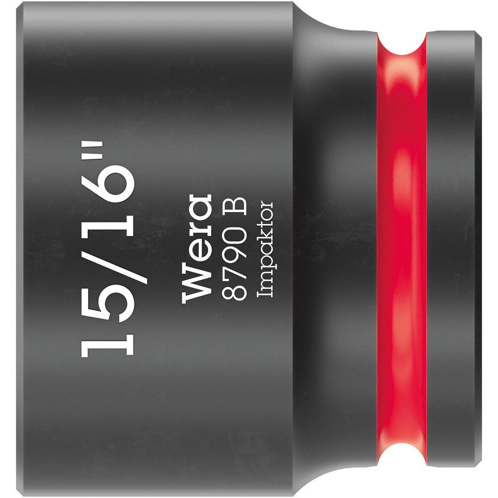 Wera 8790 B Zyklop 3/8" Drive Hexagon Impaktor Socket Imperial 3/8" 7/8"