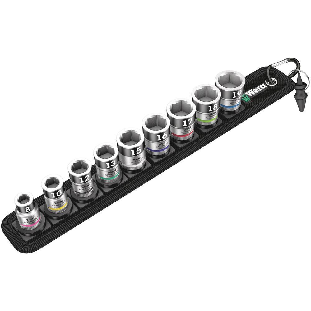 Wera 9 Piece 3/8" Drive Zyklop Socket Set 3/8"