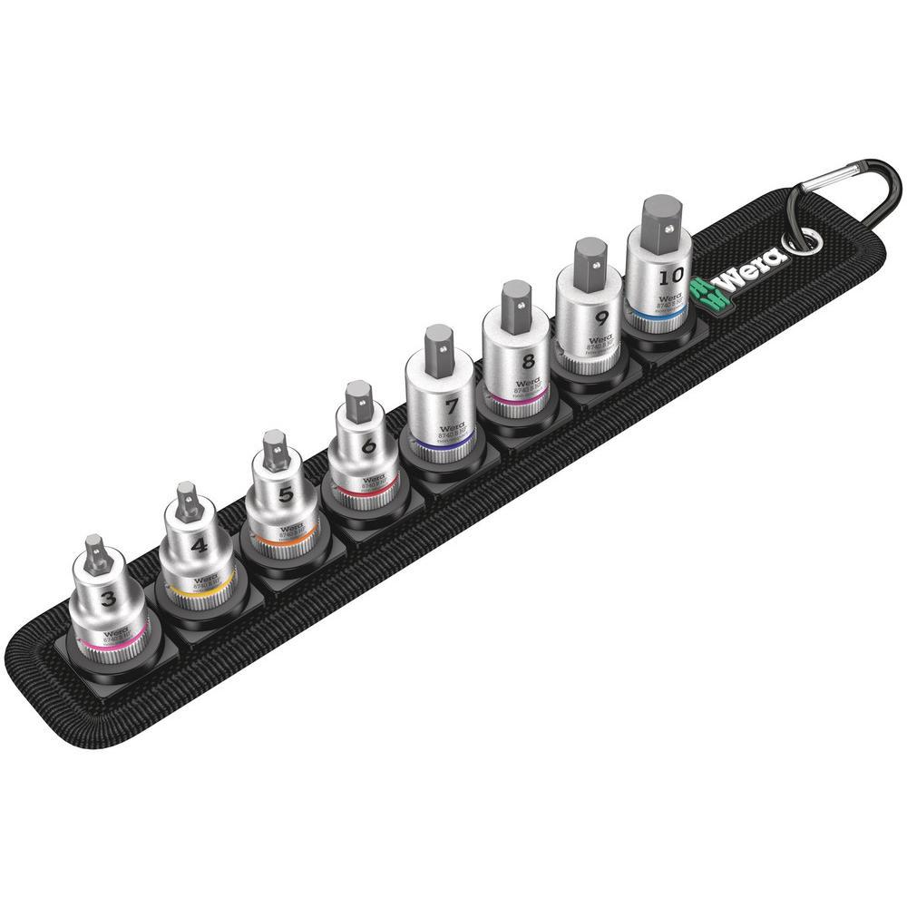 Wera 9 Piece 3/8 Drive Zyklop 2 In-Hex HF Bit Socket Set 3/8"